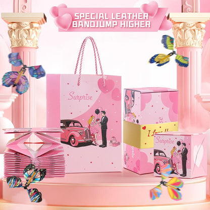 20 Bounces Surprise Gift Box - Contains a flying butterfly toy