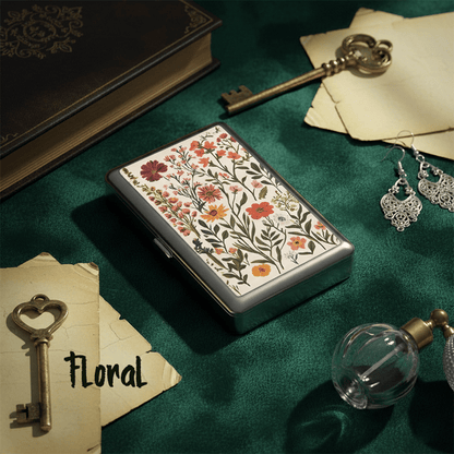 🌙🌟Vintage Card Holder Trinkets Stash Tin Box Metal Wallet Business Card ID Holder