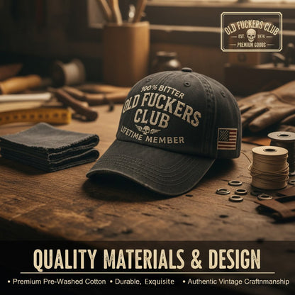 Vintage Distressed "Old Club" Lifetime Member Cap