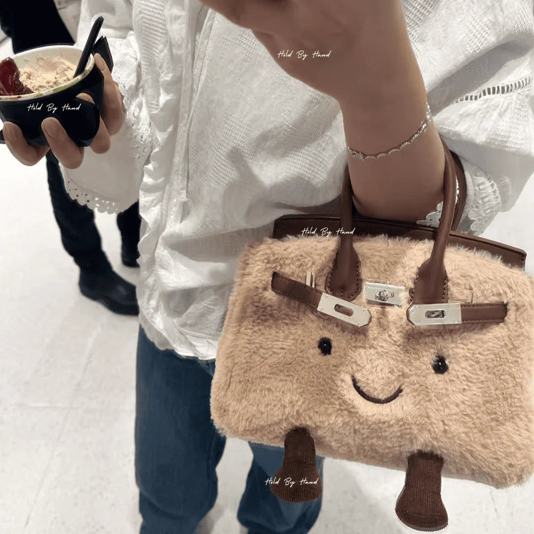 Classic Brown Fleece BK Bag-Medium