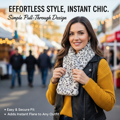 🧣Faux Fur Pull-Through Scarf with Zipper Pocket