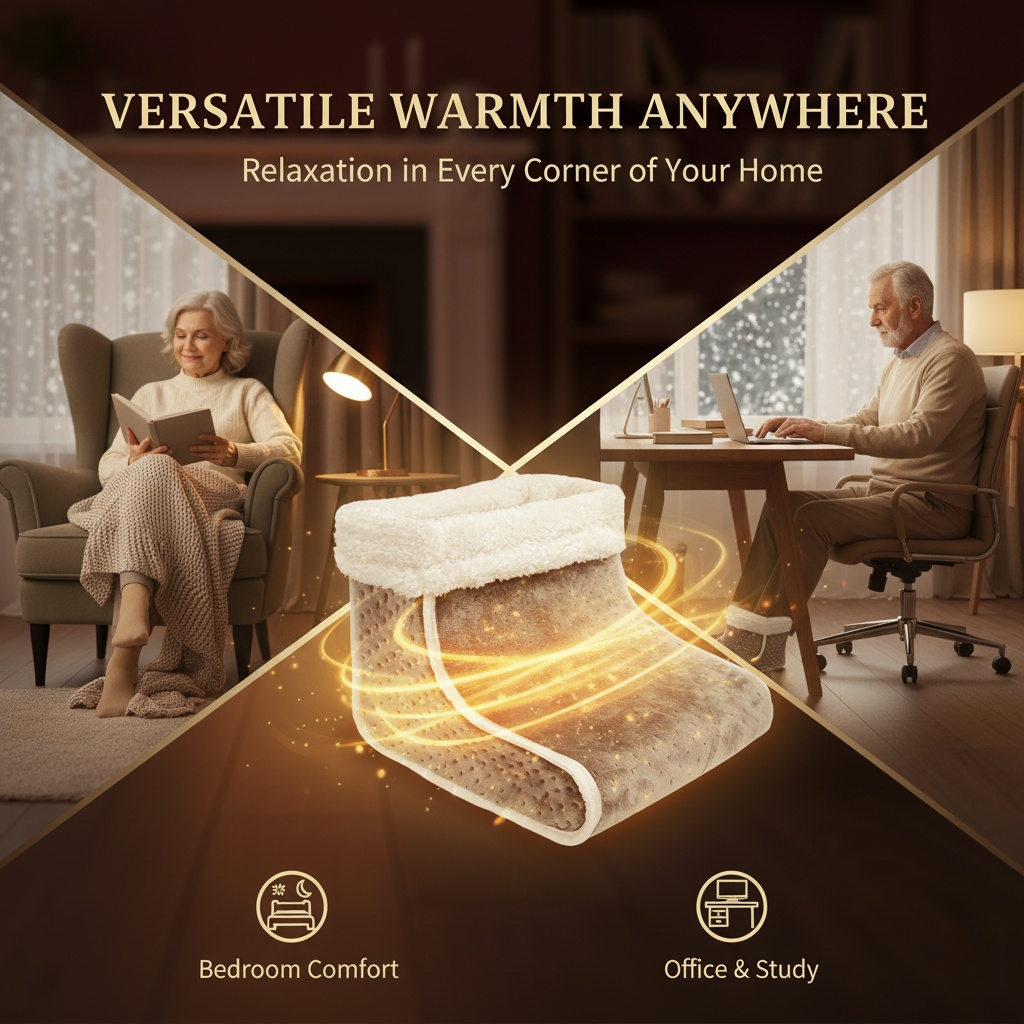 Electric foot warmer, quickly heats up foot pads