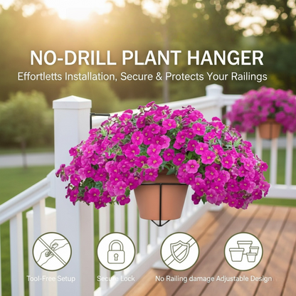 💐Tool-Free Railing Plant Holder: Create Your Dream Deck Garden