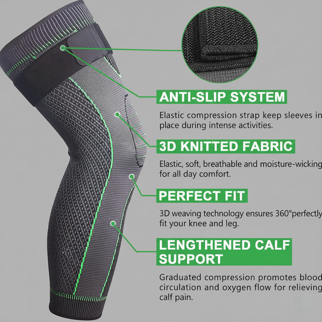 Love Grass Warm Knee Pads, Non-Slip Leg Protectors, Compression Socks