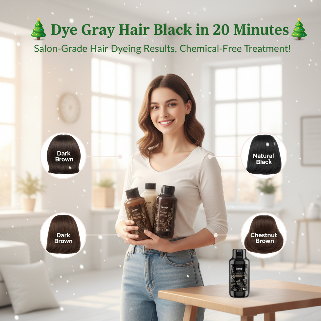 🎨 Transform Your Look Instantly! Limer 6-in-1 Multicolor Hair Dye Shampoo