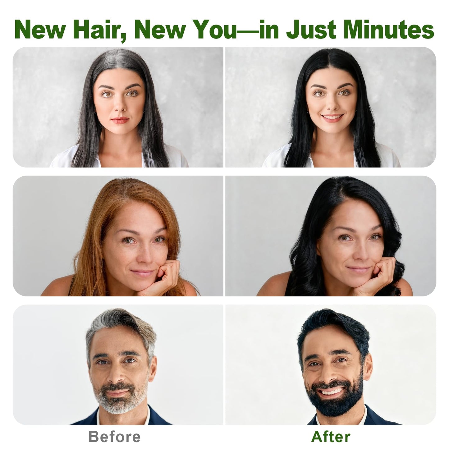 🎨 Transform Your Look Instantly! Limer 6-in-1 Multicolor Hair Dye Shampoo