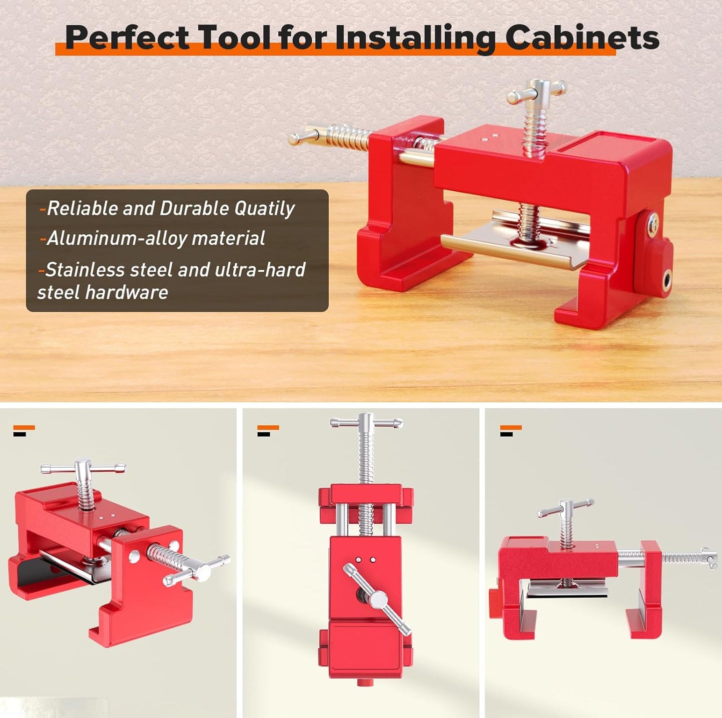 🛠️3-in-1 Cabinet Installation Clamp