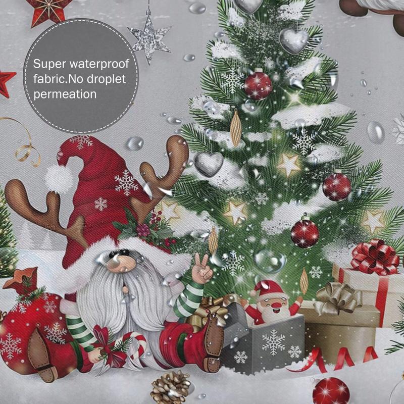 🎄Christmas shower curtain decoration