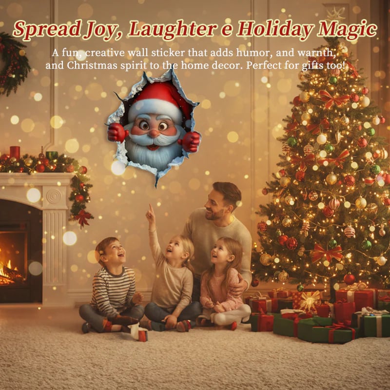 🎅A Cute Santa Claus Bursts Through The Wall On Christmas Day