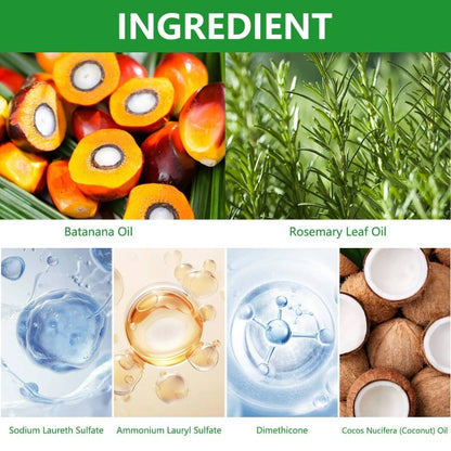 🌿 Batana & Rosemary Shampoo | Hair Thickening Duo ✨ Fluffy & Frizz-Free