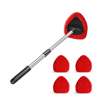 Car Window Cleaner with 4 Washable Reusable Microfiber Pads
