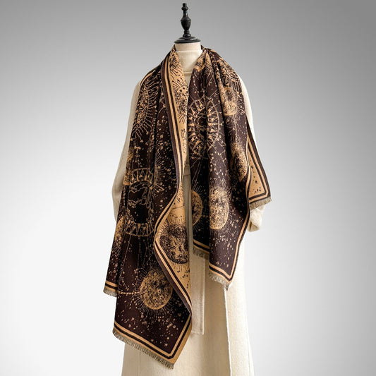 ✨Starry Sky Pattern Fringe Scarf