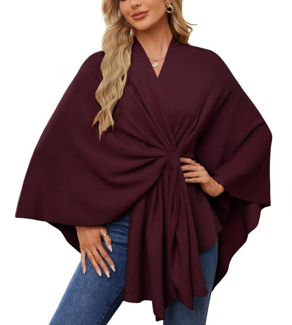 🏆No. 1 Seller In The Fall💥🔥Elegant Solid Color Cape Shawl