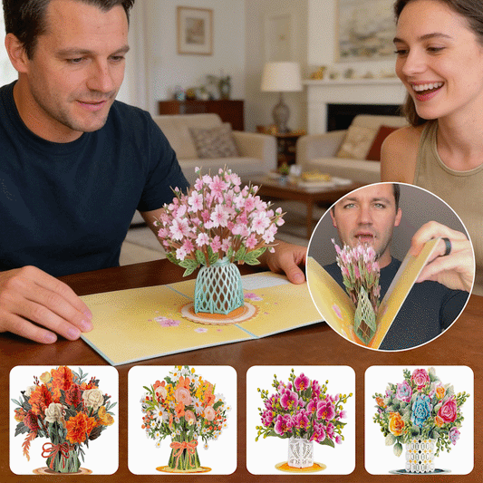 Forever-Blooming 3D Flower Pop-Up Card– Personalized Love Message & Everlasting Bloom 🎁