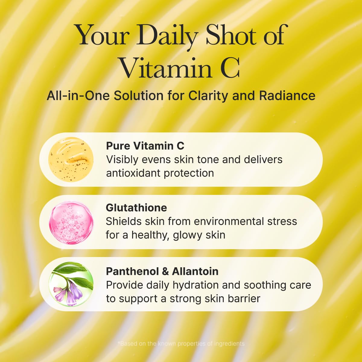 Vitamin C serum containing glutathione