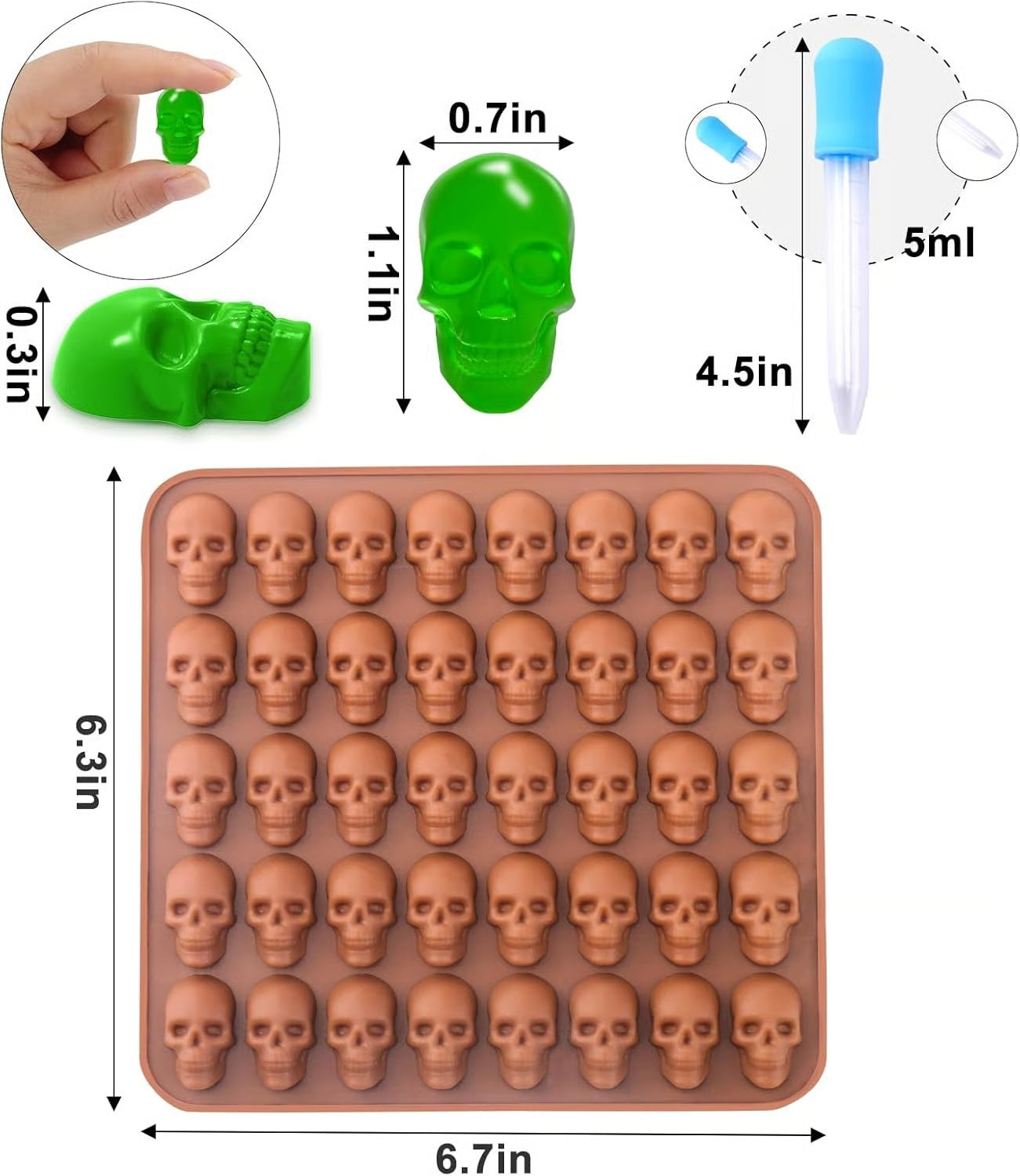 Mini Skull Silicone Molds
