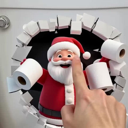 🎅A Cute Santa Claus Bursts Through The Wall On Christmas Day