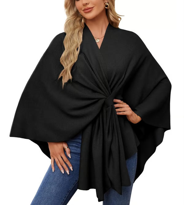 🏆No. 1 Seller In The Fall💥🔥Elegant Solid Color Cape Shawl