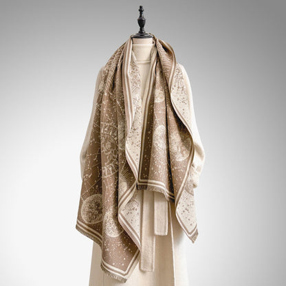 ✨Starry Sky Pattern Fringe Scarf