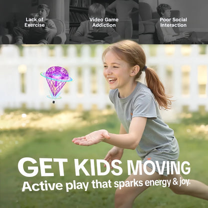 🔥2025 New Adjustable Hand Operated Flying Orb Ball Drone with LED Lights