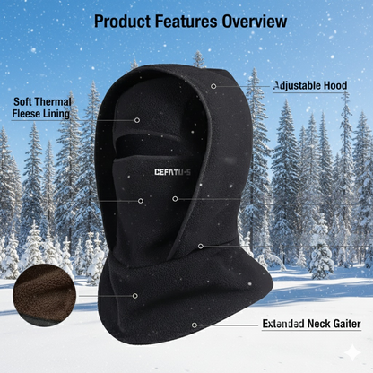 Outdoor Winter Warm Hat Neckband Integrated