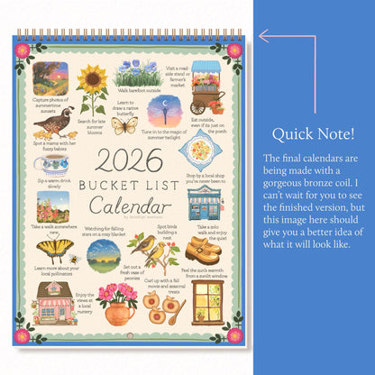 📅2026 Bucket List Calendar