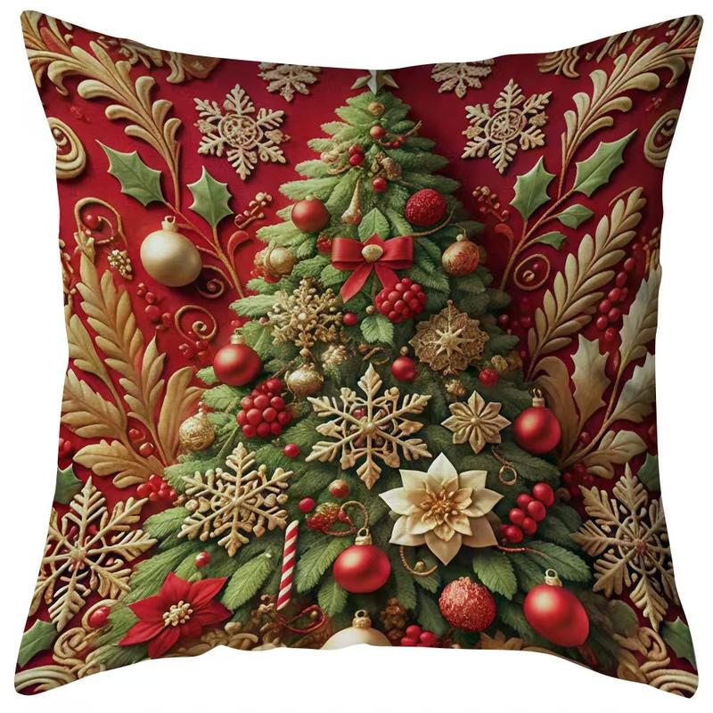 Luxury Christmas Pillowcases 4 Piece 2D Printed Pillowcases