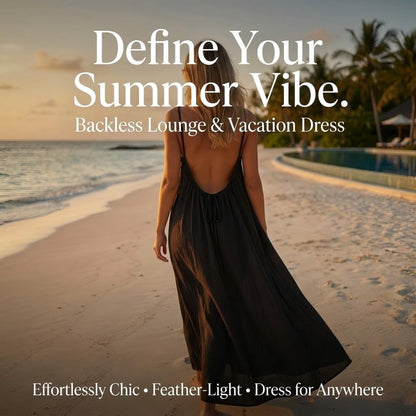 Women's Solid Color Backless Cami Dress