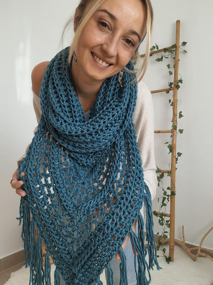 Bohemian style triangular shawl🍂